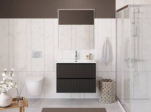 BelBagno Тумба под раковину Uno mini 90 подвесная Темно-Серый матовый – фотография-8